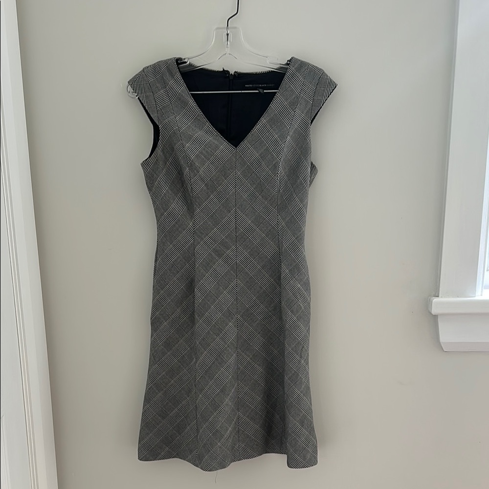 White House Black Market Gray Sheath Midi Dress